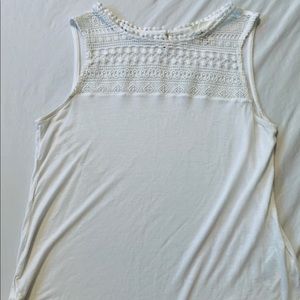 White H&M Lace Tank Top
